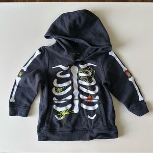 Cat & Jack Skeleton Hoodie Halloween 2T Adaptive